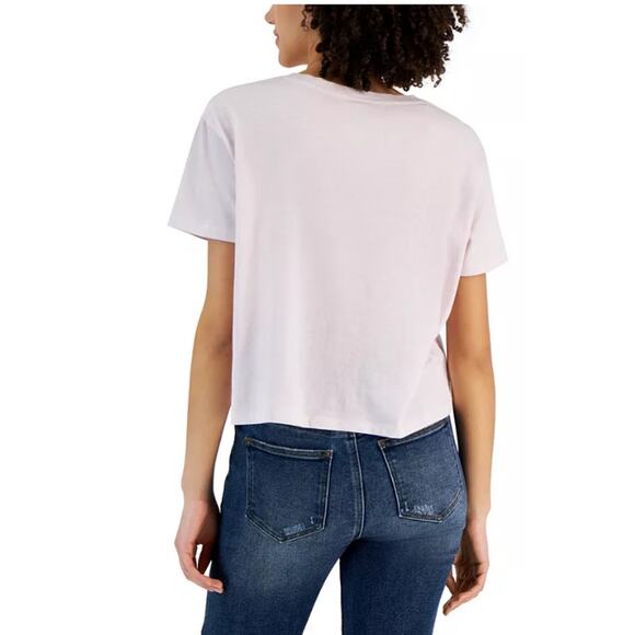 NEW Grayson Threads Celestial Magic Graphic T-Shirt Medium Pink Cropped Mushroom - Picture 2 of 9